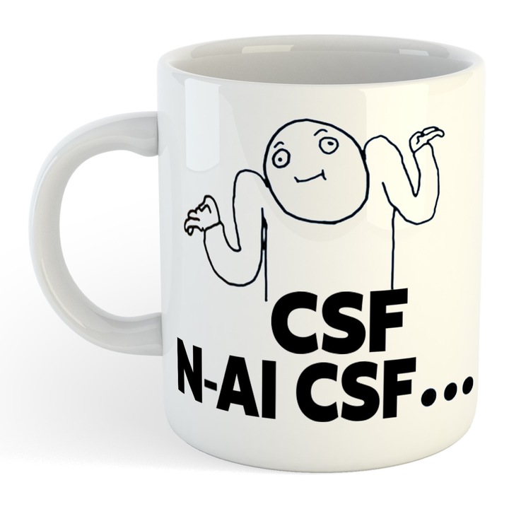 Cana alba personalizata N-ai CSF be Happy, 330 ml, Pop Radu Daniel II