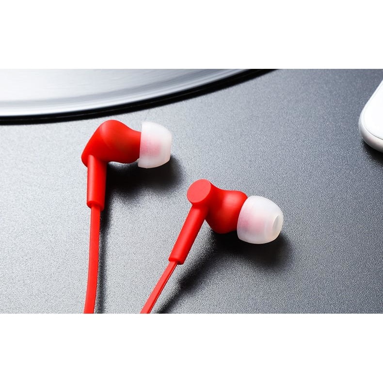 Casti Audio cu fir Joyroom E 106, conector Jack 3.5mm, In Ear, Functii control volum, Rosu