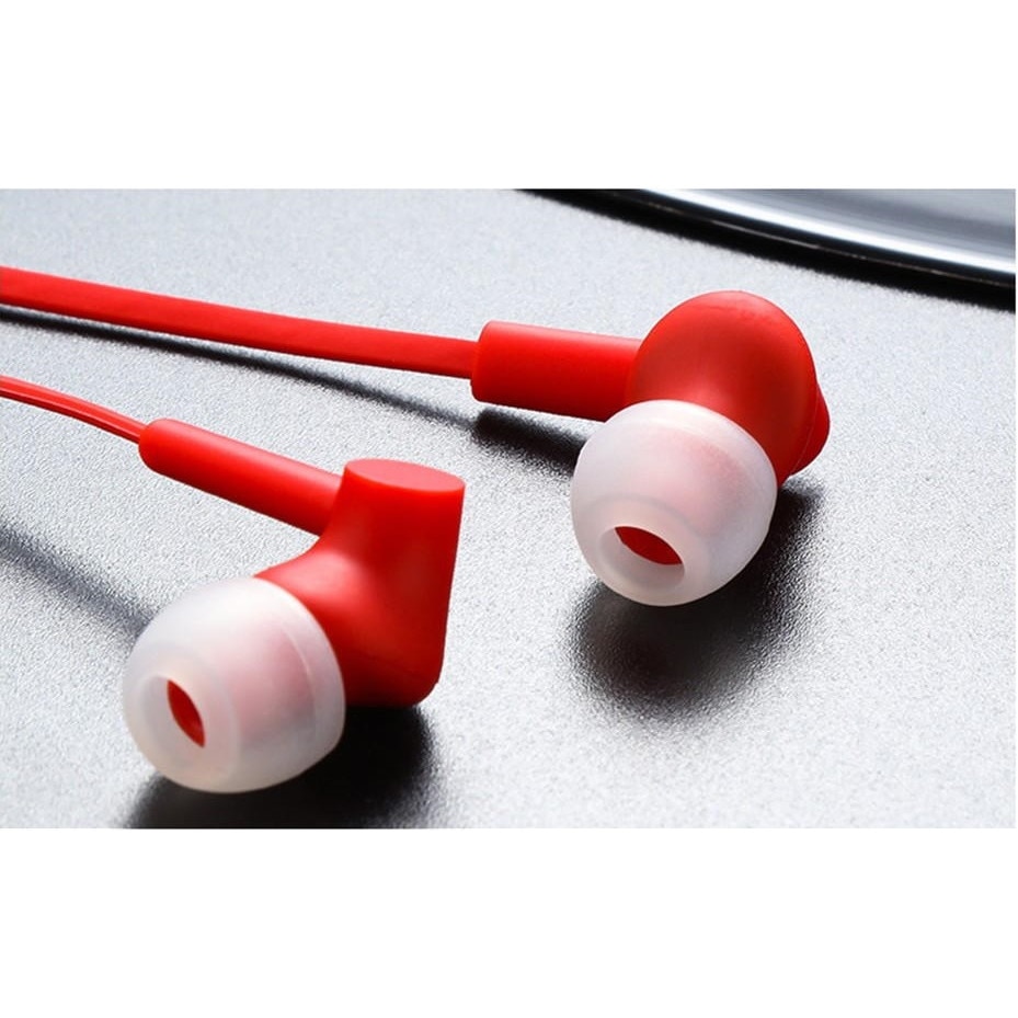 Casti Audio cu fir Joyroom E 106, conector Jack 3.5mm, In Ear, Functii control volum, Rosu