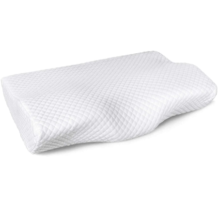 Perna ortopedica pentru dormit NextWave®️, Spuma cu Memorie ergonomica pentru Gat si Suport Cervical, Husa lavabila, Ideala pentru dormitul lateral, spate sau stomac