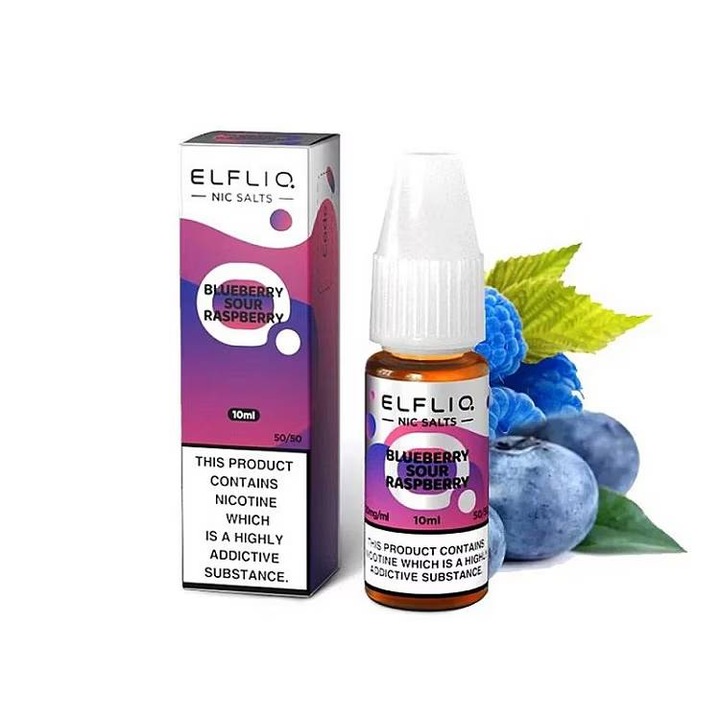 Lichid Tigara Electronica ELF BAR ElfLiq Salt - Blueberry Sour Raspberry, 10ml, 20mg/ml