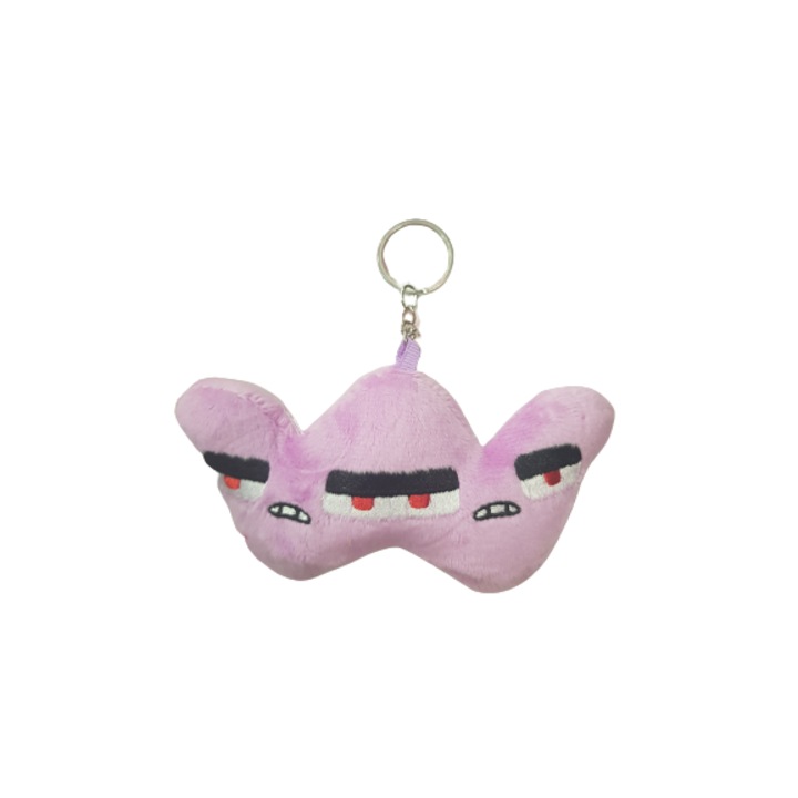 Играчка Буква W, Тип ключодържател, Плюшена, Лилав