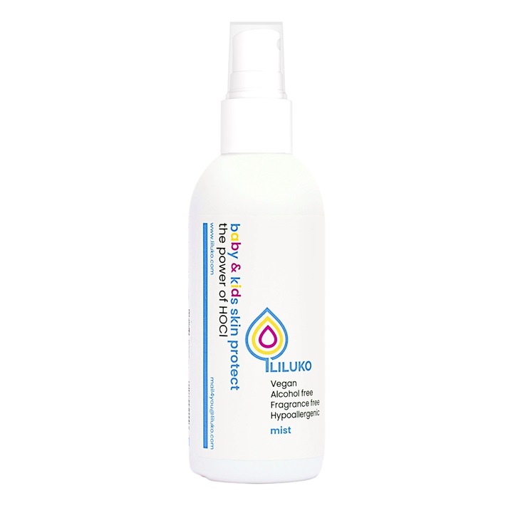 Spray hidratanta pentru bebelusi Baby&Kids Skin Protect, Liluko, fara alcool, vegan, hipoalergenic, 200 ml