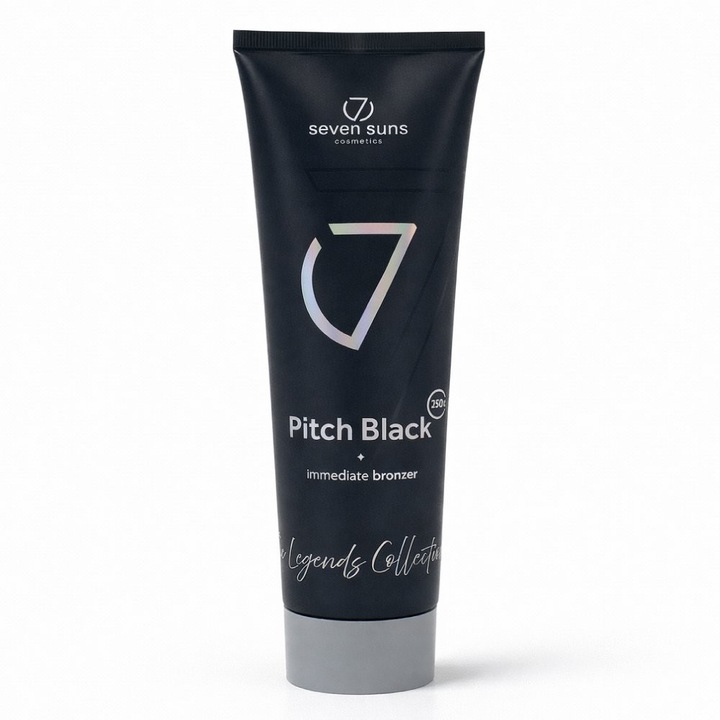 Intensificator de bronz pentru solar, 7suns, Pitch Black, Cu bronzante puternice si ulei de argan, 250 ml