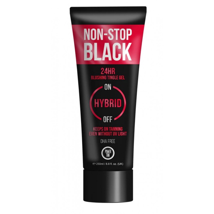 Barnító gél, Power Tan Non-Stop Black Hybrid Tingle Gelee 250 ml