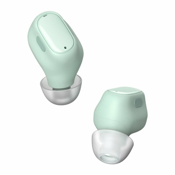 Безжични слушалки Optim Premium Sound, намаляване на шума, TWS, Type-C, Bluetooth 5.3 версия, супердълъг режим на готовност, интелигентен дизайн, зелен