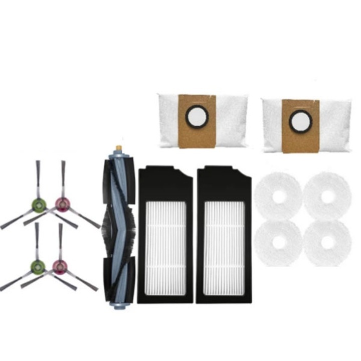 Set accesorii EPG-190631 pentru aspirator robot Ecovacs Deebot X1 TURBO, OMNI, 1 x perie centrala, 4 x perie laterala, 2 x filtru Hepa, 4 x mop, 2 x sac colectare gunoi
