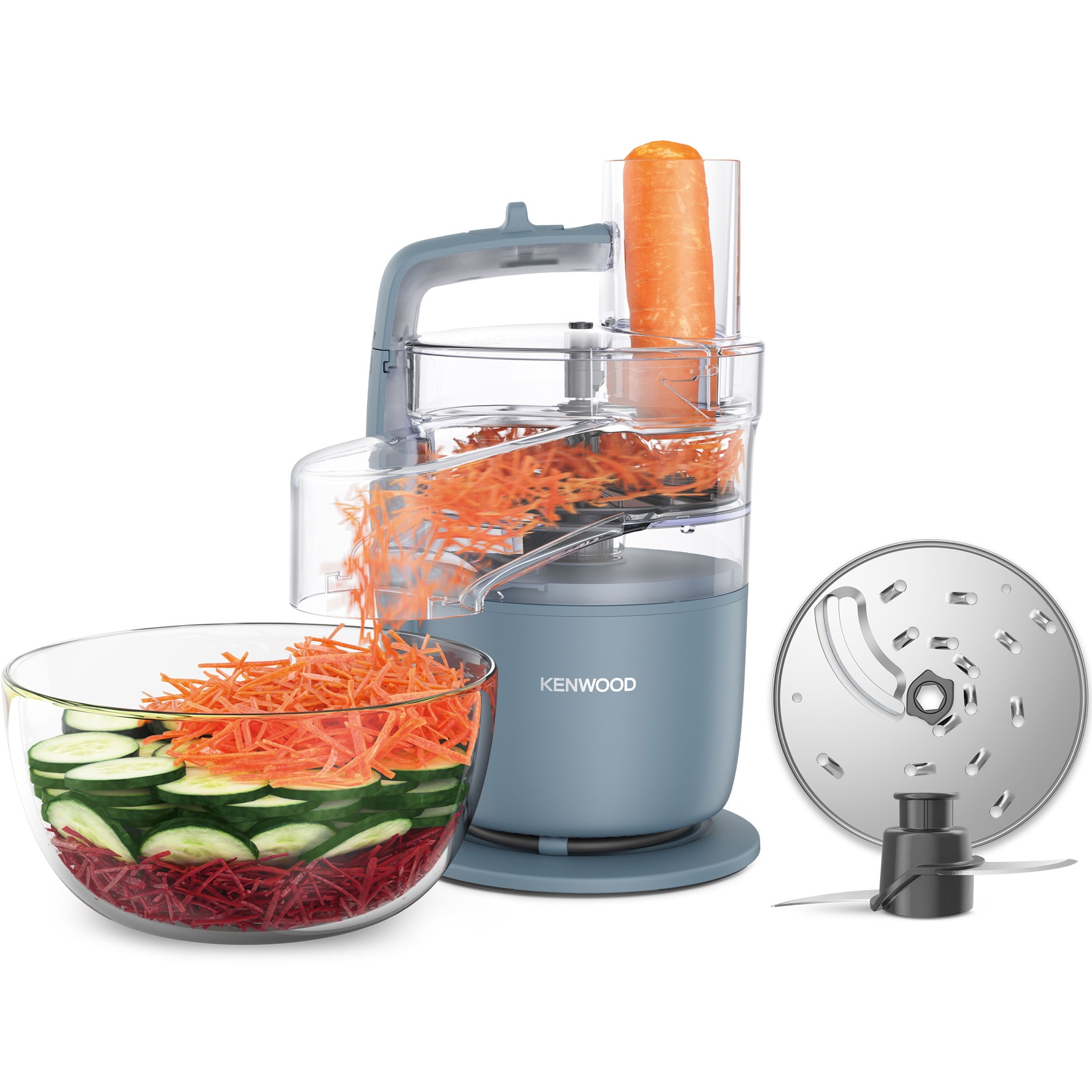 Robot de bucatarie compact KENWOOD MultiPro Go FDP22.130GY, 650W