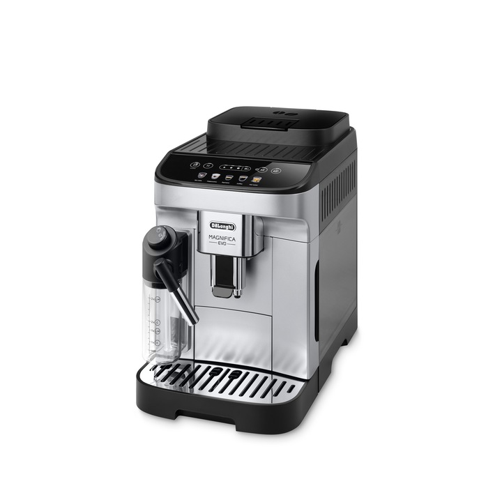 Кафеавтомат De'Longhi Magnifica Evo ECAM 290.61.SB, 1450W, 1.8 л, 15 бара, Кана за мляко, Система LatteCrema, Мелничка с 13 настройки, Сребрист