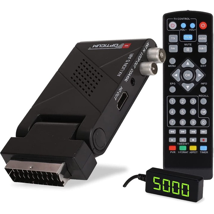 Tuner DVB-T2, Opticum, AX Lion 5 AIR H.265