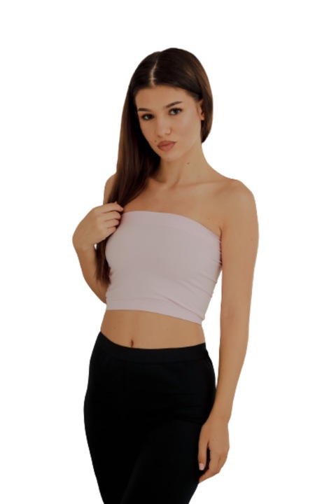 Női mikroszálas melltartó, pánt és varrás nélkül, rózsaszín, univerzális méret