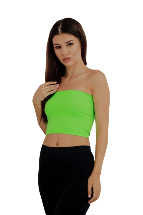 Női mikroszálas melltartó, pánt és varrás nélkül, lime zöld, univerzális méret