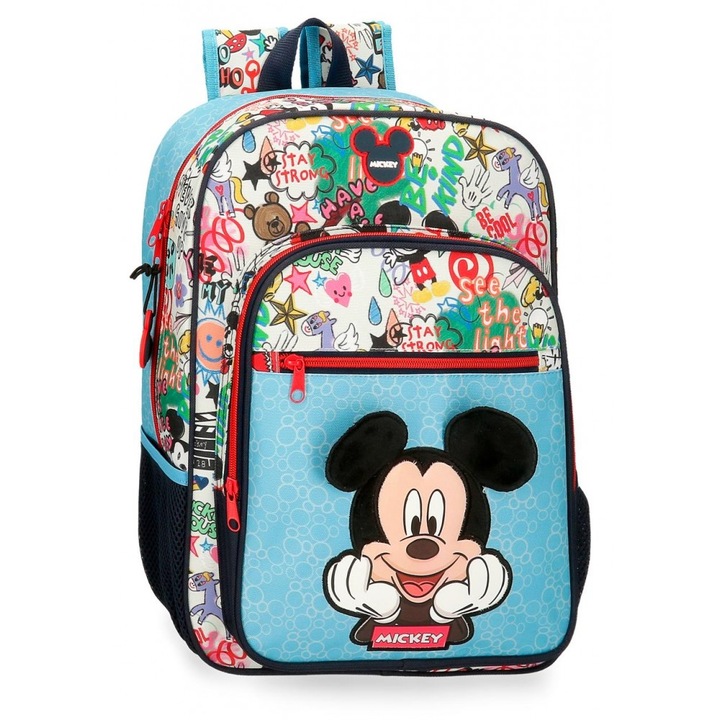 Ghiozdan scoala baieti, Mickey Mouse Be Cool, 30x38x12 cm
