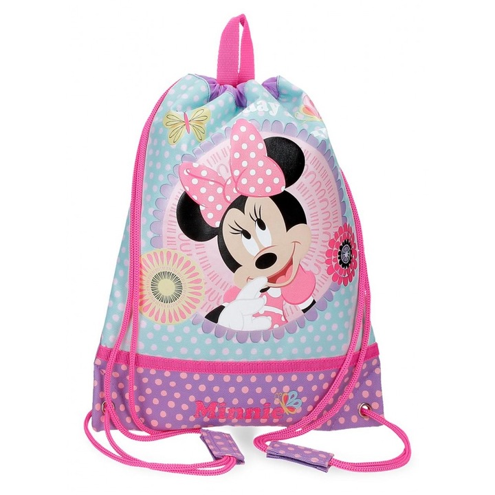 Sac scoala fete, Minnie Today is my day, multicolor, 27x34x10 cm