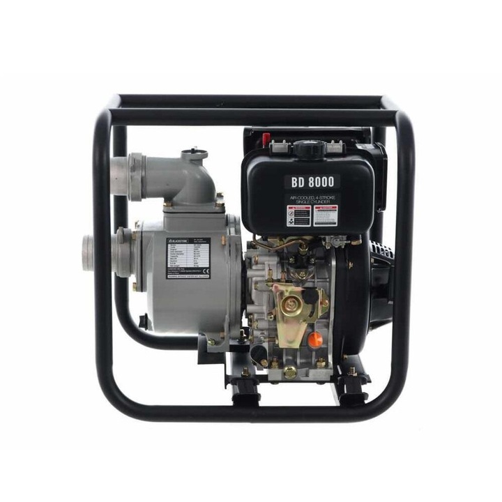 Dízelmotoros szivattyú öntözéshez Blackstone BD 8000, 3 hüvelyk, mélység 8 m, magasság 30 m, 6 LE, 1000 l/perc