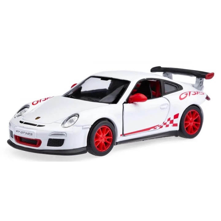Kinsmart fém modell 1:34 Porsche 911 GT3 RS, 12 cm, fehér