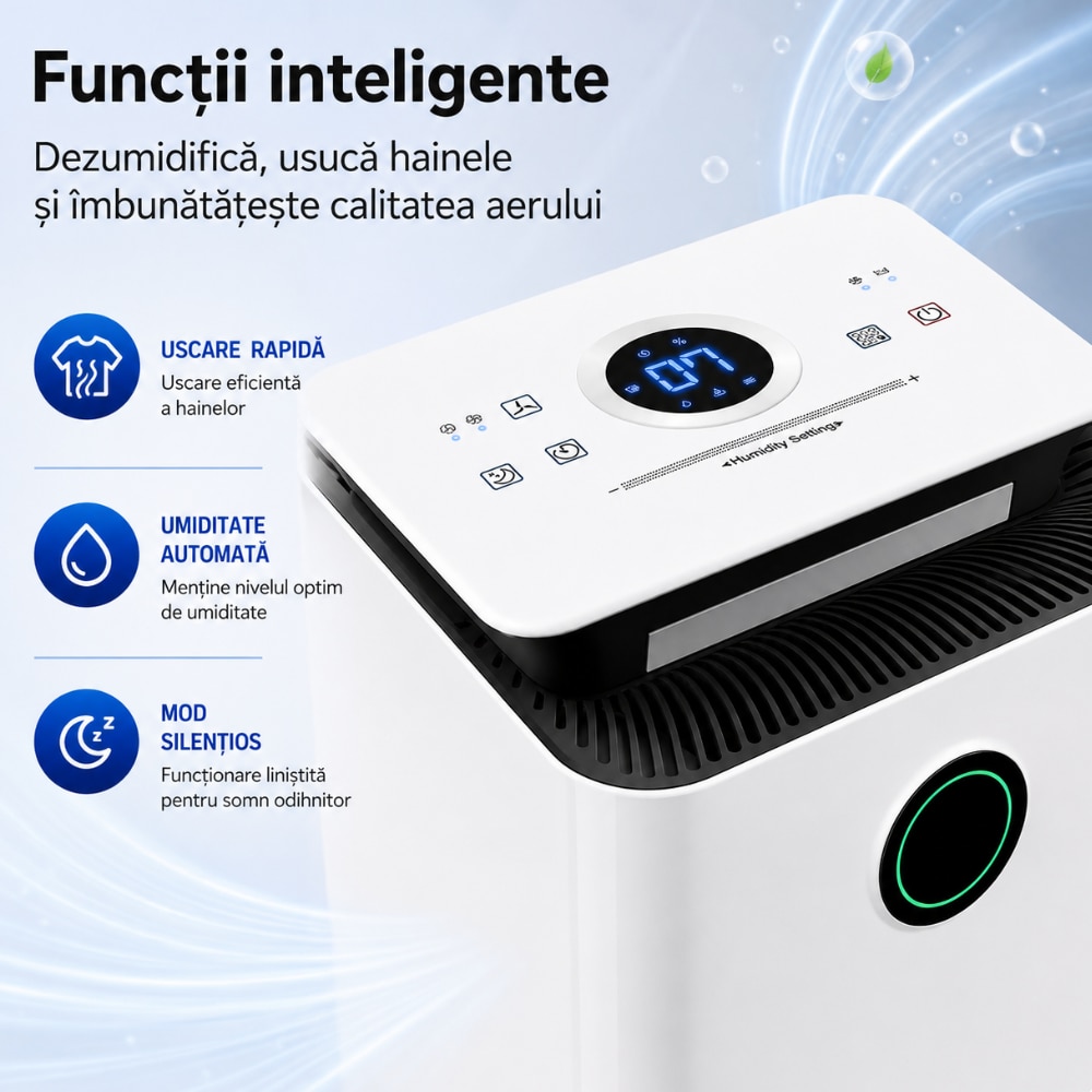 Dezumidificator si purificator aer Freezy Air® Dry Pro 12L, 120 m3
