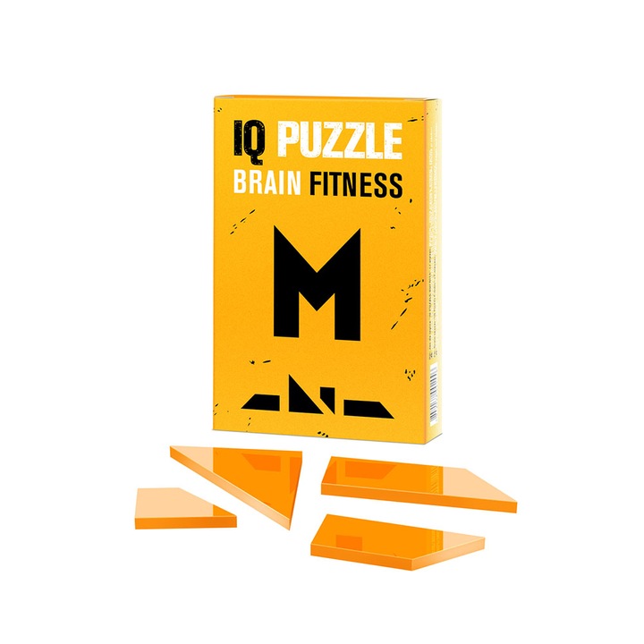 Puzzle, IQ PUZZLE, Litera M, 4 piese