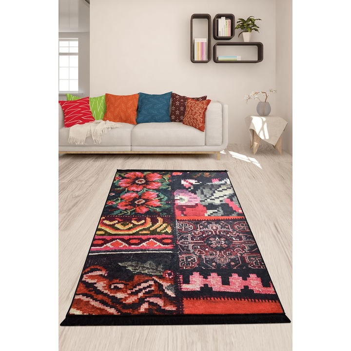 Covor Asi Home Blush, 160 x 230cm, Catifea Poliester, Multicolor