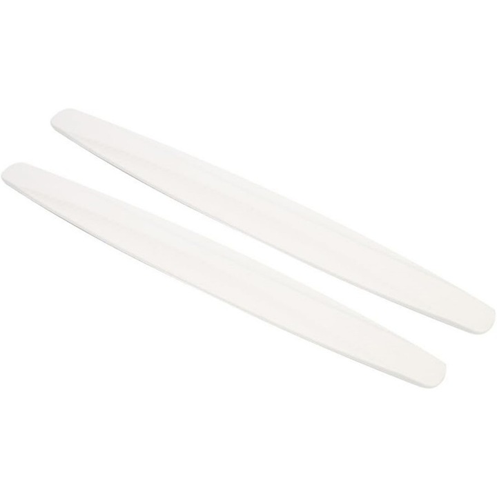 Set Banda Protectie Techstar®, Design Pentru Usa, Prag, Bara, Model Auto Universal din Cauciuc cu aspect de Fibra de Carbon, 40cm, Alb