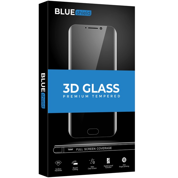 BLUE Shield скрийн протектор за Apple iPhone 12 mini, Secure glass, AB Ultra Glue, 2.5D, черен 303684