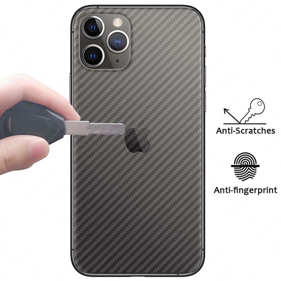 Защитно фолио за гръб от въглеродни влакна, съвместимо с iPhone 12 Pro ...