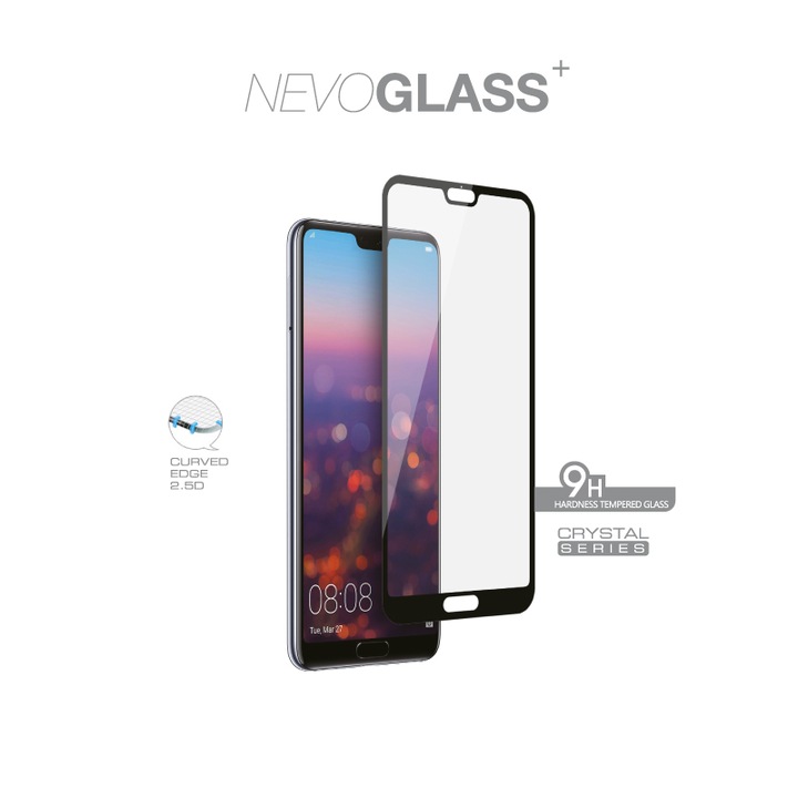 Скрийн протектор Nevox за Huawei P40, Secure Glass, Full Glue, 2.5D
