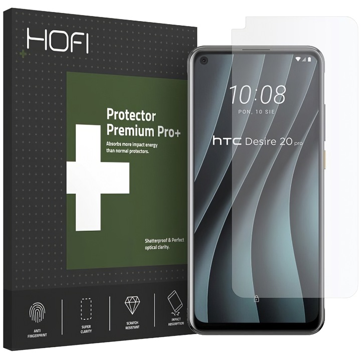 HOFI Скрийн протектор за HTC Desire 20 Pro, гъвкаво стъкло, пълно лепило