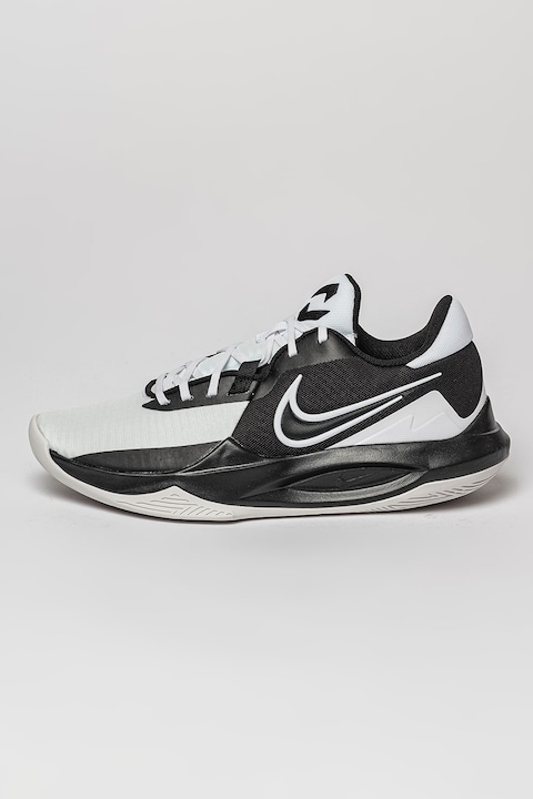 Nike, Pantofi pentru baschet Precision 5, Negru stins/Alb optic