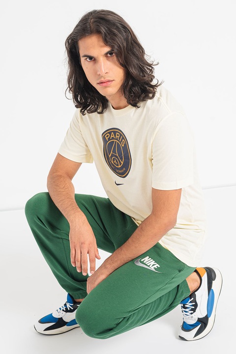 Nike, Tricou pentru fotbal Paris Saint-Germain Crest, Alb fildes