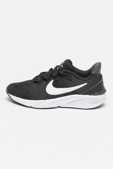 Nike, Pantofi Star Runner 4 pentru alergare, Alb/Negru