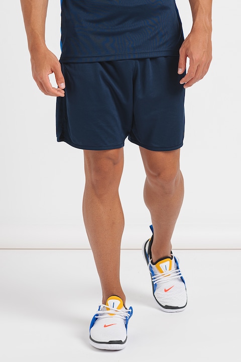 Nike, Pantaloni scurti cu buzunare oblice si tehnologie Dri-FIT, pentru fitness, Albastru ultramarin