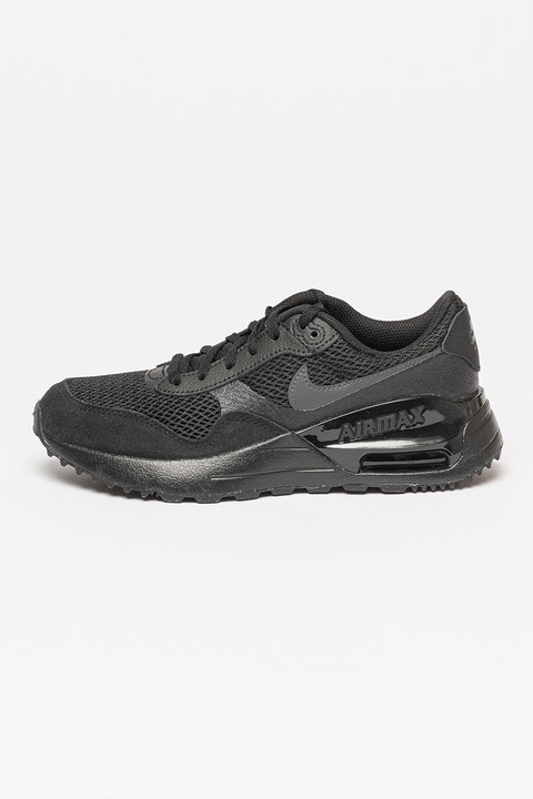 Nike, Спортни обувки Air Max SYSTM с велур, Черен