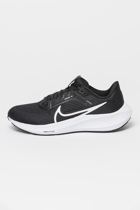 Nike, Air Zoom Pegasus 40 logós futócipő, Fehér/Fekete