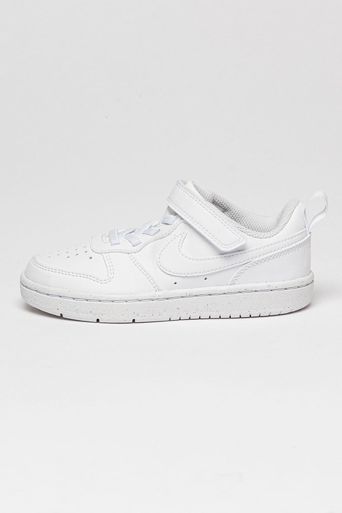Nike, Спортни обувки Court Borough от еко кожа с велкро, Бял