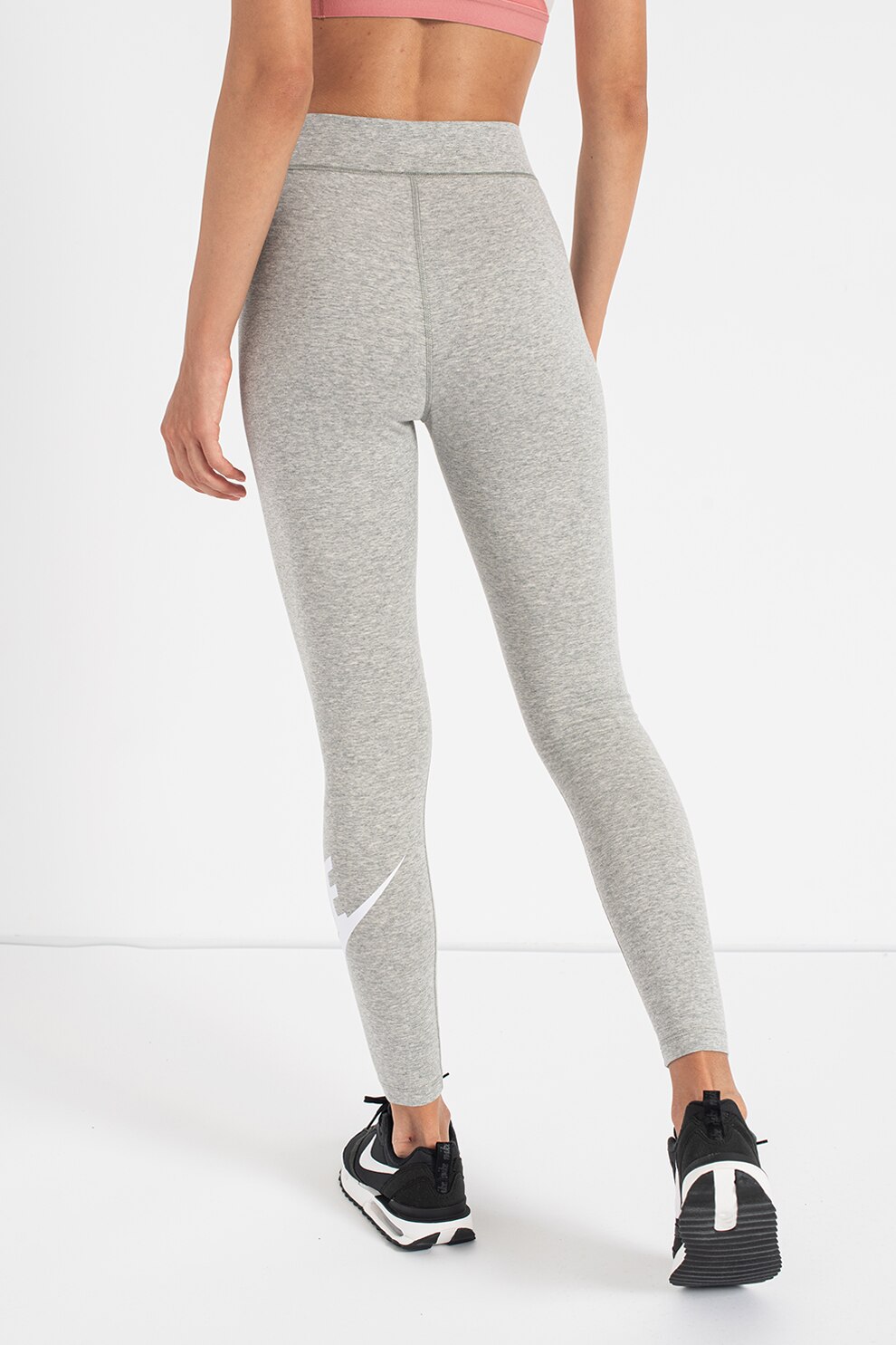 Nike, Sportswear Classics magas derekú leggings, Melange szürke, M