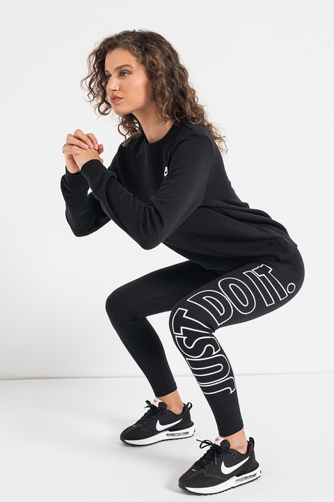 Nike, Клин Sportswear Classics с лого, Бял/Черен
