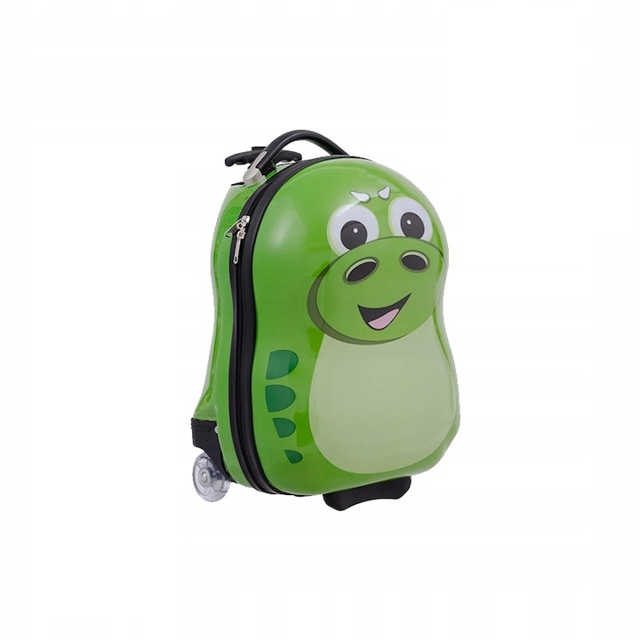 Детски тролер, ABS, Поликарбонат, 40л, Зелена