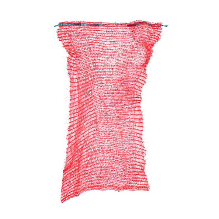 Set 100 buc saci plasa tip Raschel pentru legume 20Kg rosu