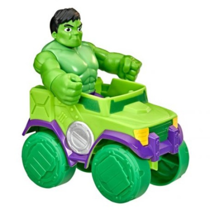 Marvel Spidey Hasbrotól Netflix Hulk 1db 11cm-es figura és 1 db 13cm kisautó