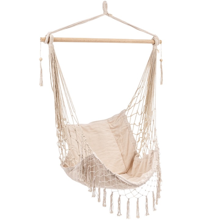 Balansoar suspendat 100x80 cm, nabbi, Chinchero, crema