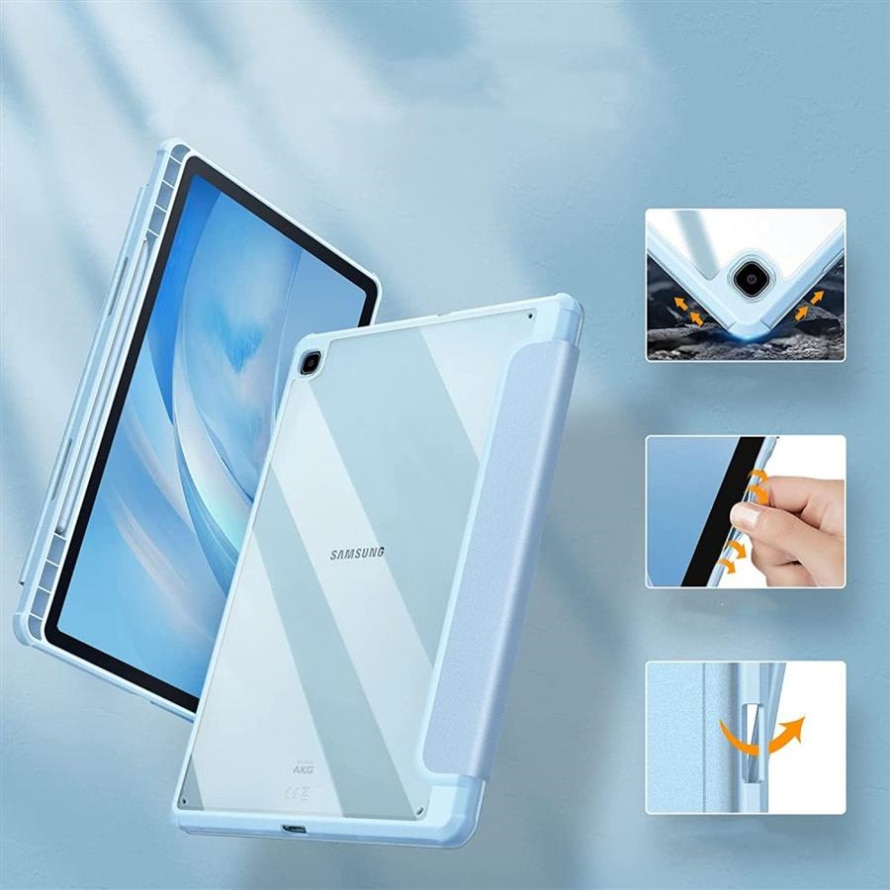 Husa Felman's tip carte eleganta pentru tableta Samsung Galaxy Tab S6 Lite 10.4 inch, Bleu