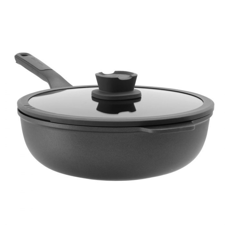 Тиган BergHOFF Stone wok, С капак, Незалепващо покритие, 28 см