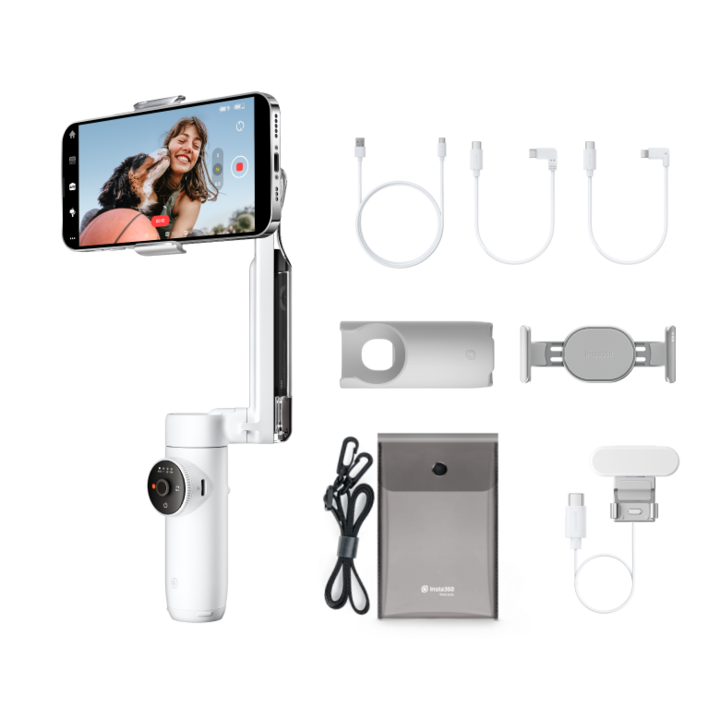 Стабилизационна система Insta360 Flow Creator Kit, Бяла