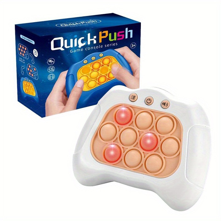 Антистрес играчка, AiteFeir, Силикон, 3 години+, Бял/Оранжев