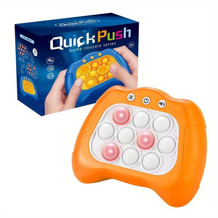 Антистрес играчка, AiteFeir, Силикон, 3 години+, Бял/Оранжев