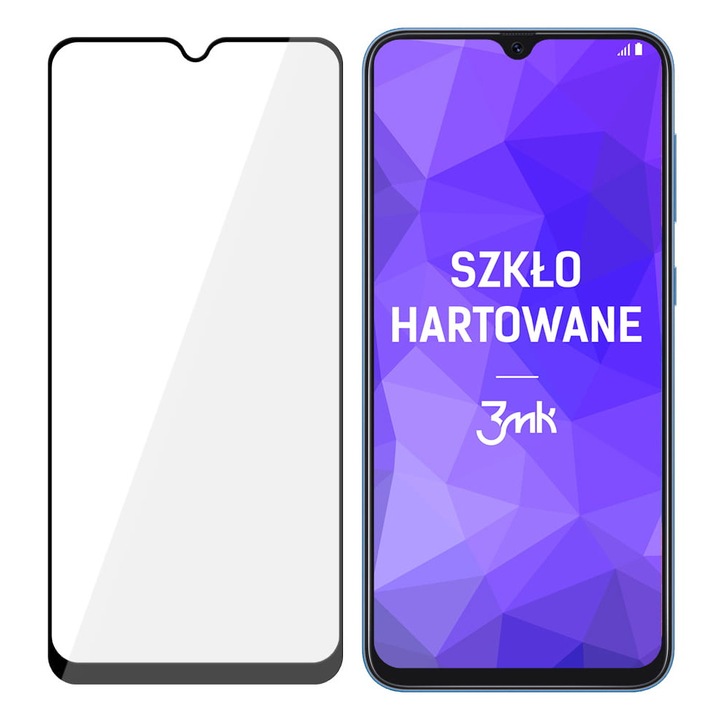 3MK HardGlass Max Lite протектор за екран за Samsung Galaxy A30 A305, защитено стъкло, пълно лепило, черен