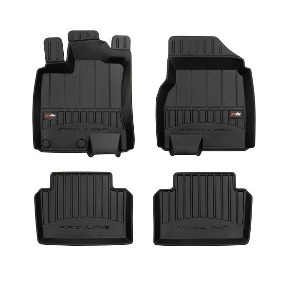 Set 4 covorase podea cauciuc Frogum basic, fata/spate, pentru