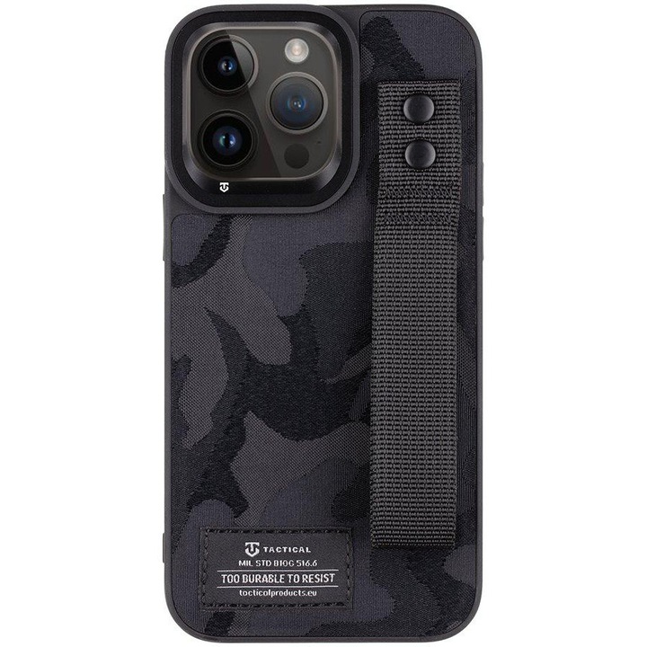Husa de protectie Tactical Camo Troop pentru iPhone 14 Pro Max, Black