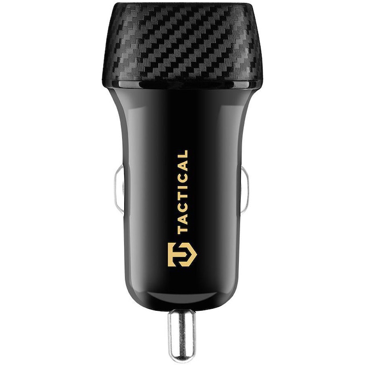 Autós töltő Tactical Field Plug Single 1xUSB 18W, fekete